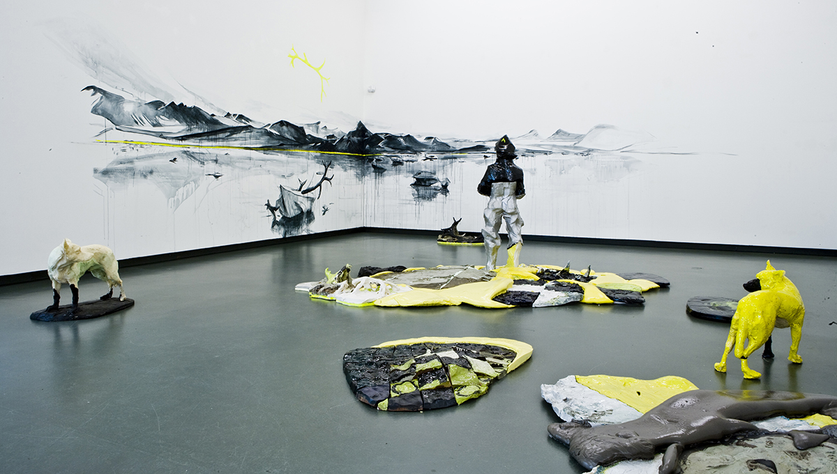 "Spitsbergen", installatie; keramiek, aluminium, pur, verf